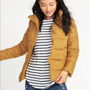 Mustard puffer jacket
